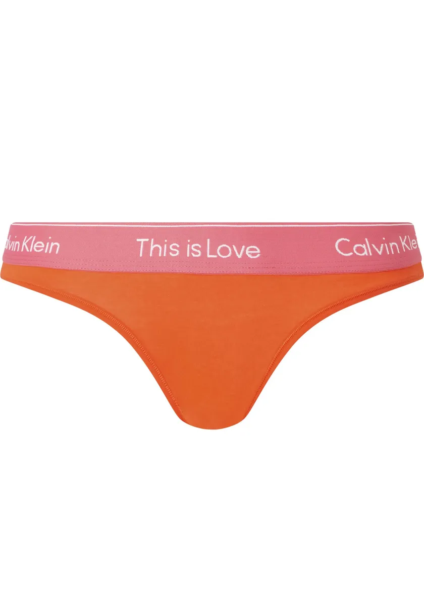 

Calvin Klein Underwear String "THONG", дизайн колор-блоков, цвет Cherry-Tomato