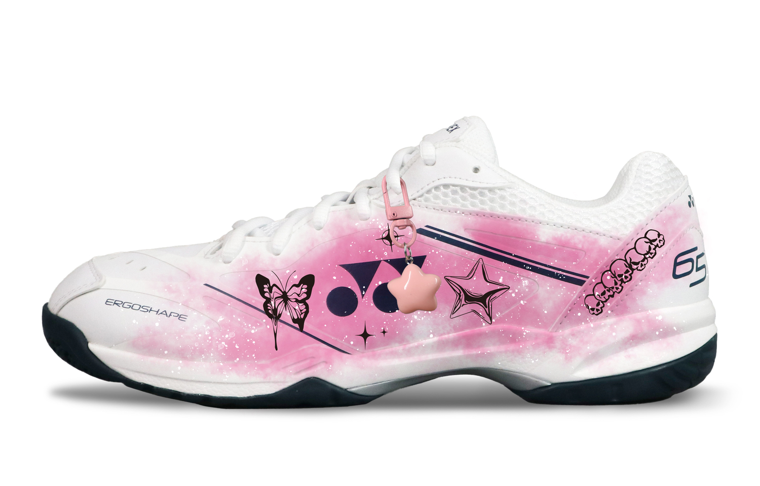 

Коллекция 65 4 Амортизация Устойчивость к истиранию Полнота обхвата Низкие кроссовки для бадминтона Unisex YONEX, белый