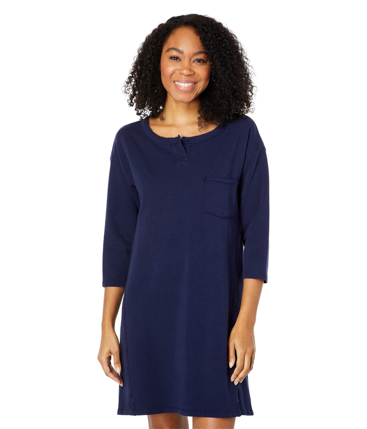 

Платье Mod-o-doc, Lightweight French Terry 3/4 Sleeve Pocket Dress