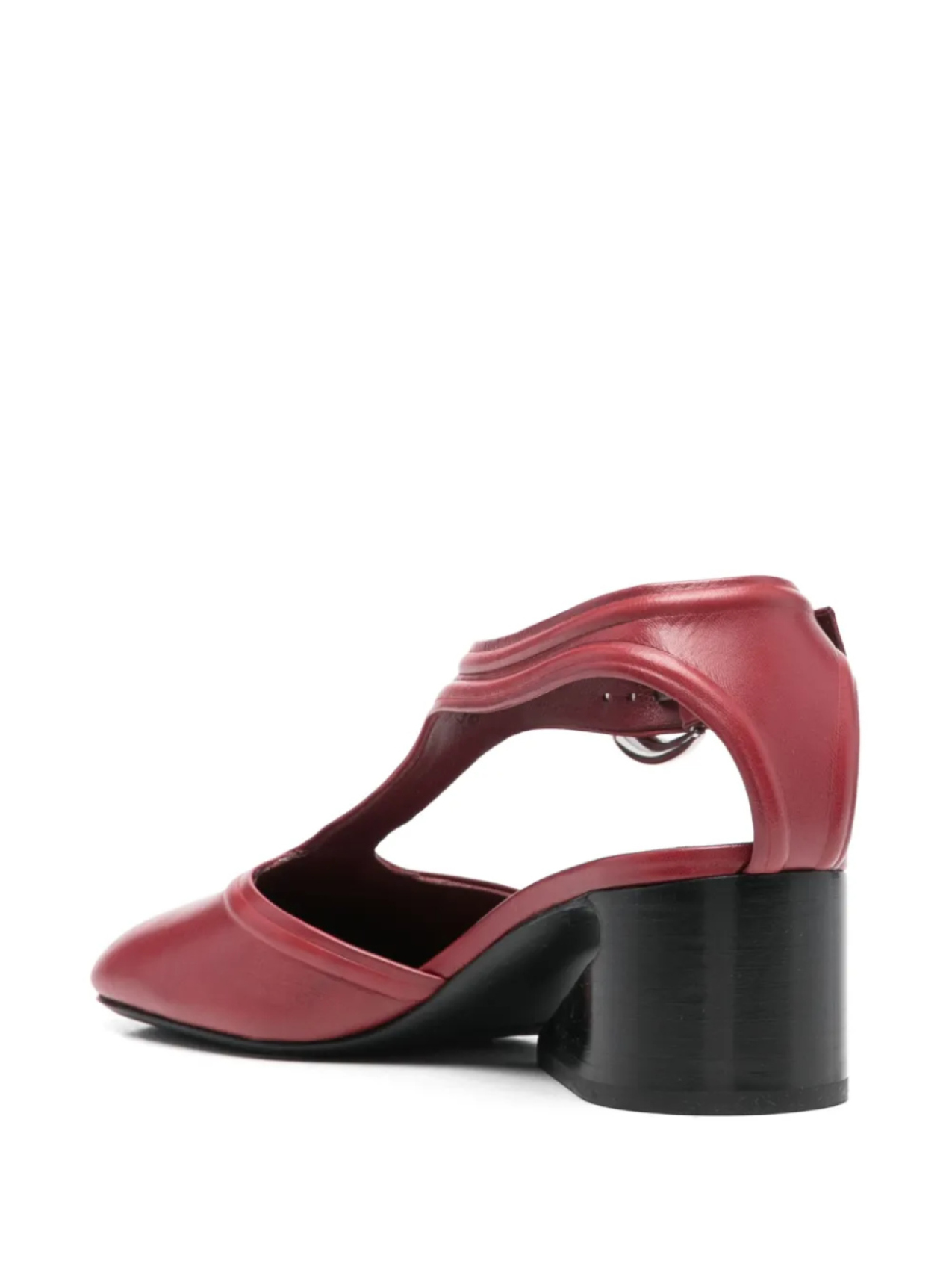 Туфли кожаные 50 мм Jil Sander, красный — фото 3