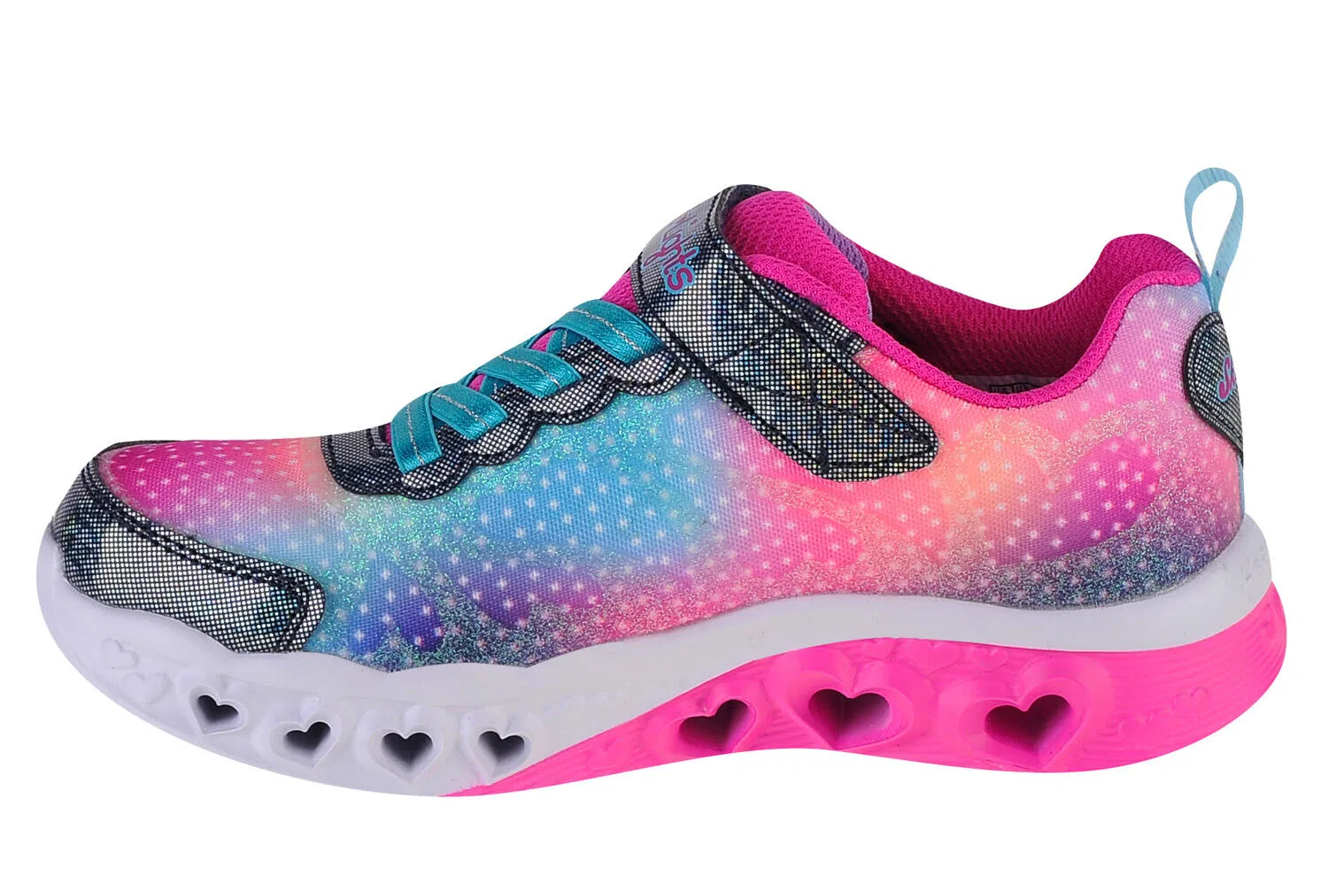Детские кроссовки для девочек Flutter Heart Lights Skechers, Bunt — фото 2