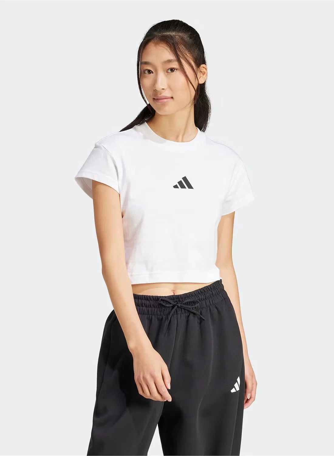 Футболка с принтом Future icons small logo Adidas, белая