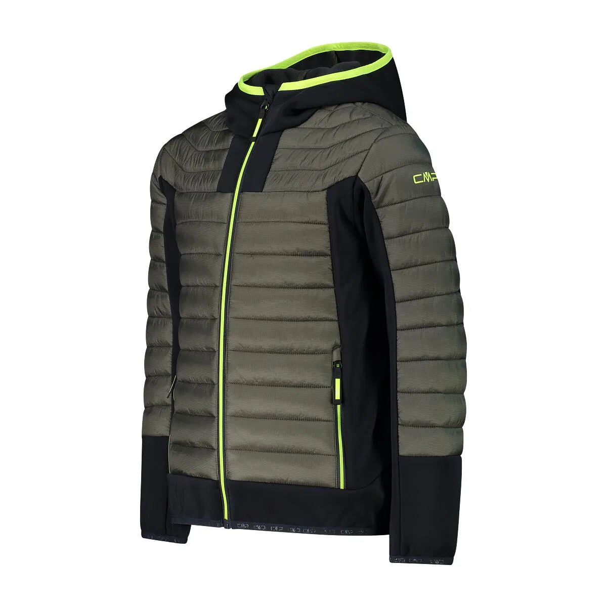 Детская гибридная куртка для мальчиков KID JACKET HYBRID FIX HOOD Cmp, Olivgrun Silbergrun — фото 3