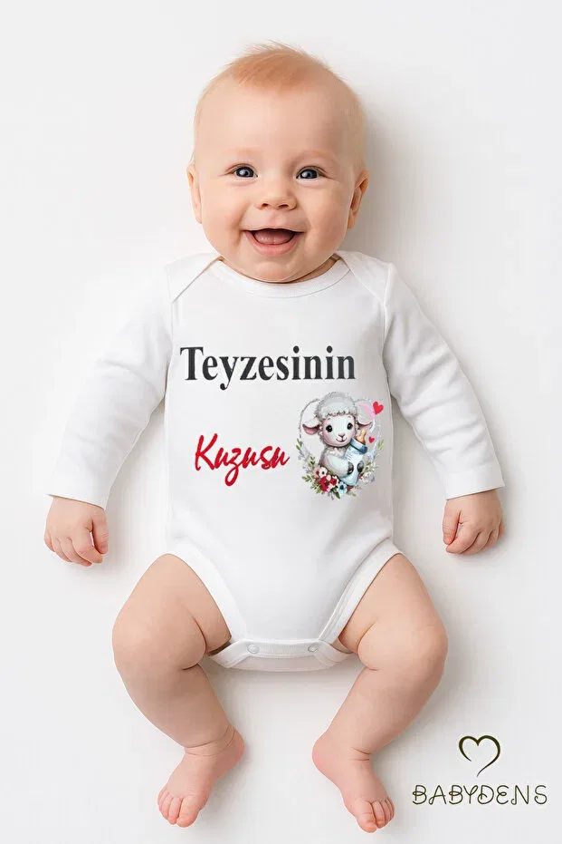 Детское боди с длинным рукавом Aunt'S Lamb Babyden'S, White