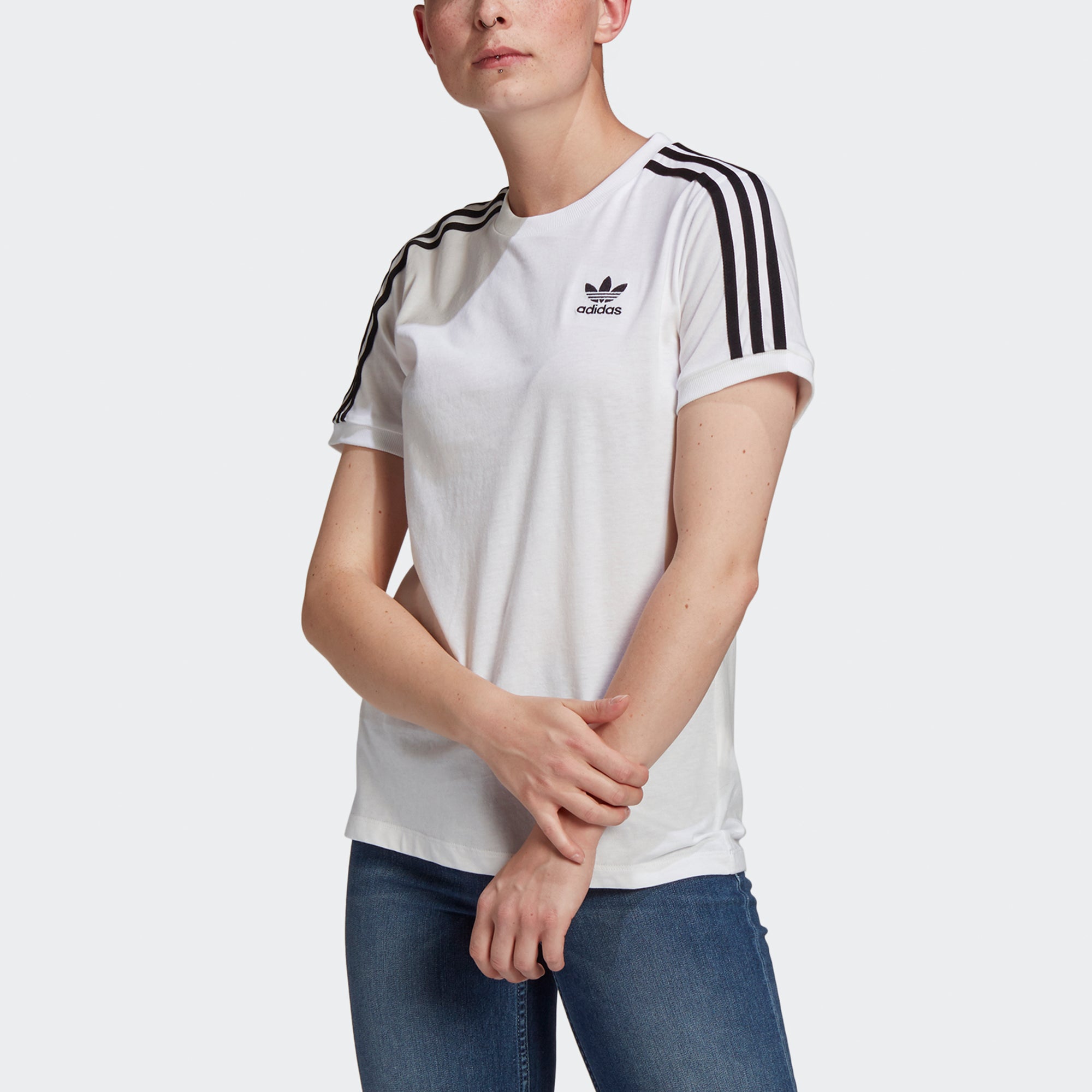 Футболка Adidas Originals Adicolor Classics 3-Stripes Tee, белый — фото 2
