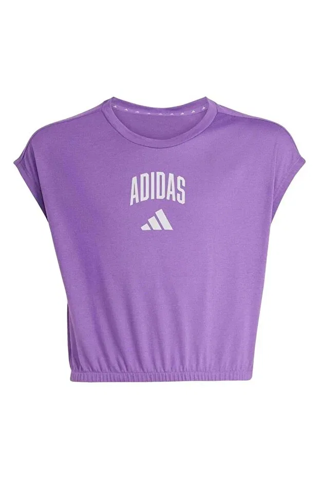 Детская футболка для девочек с принтом Adidas, Purple