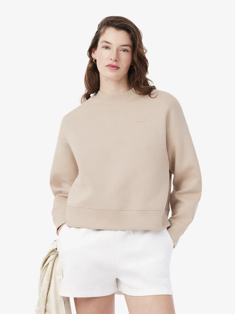 Свитшот LACOSTE Beige с круглым вырезом Double Face