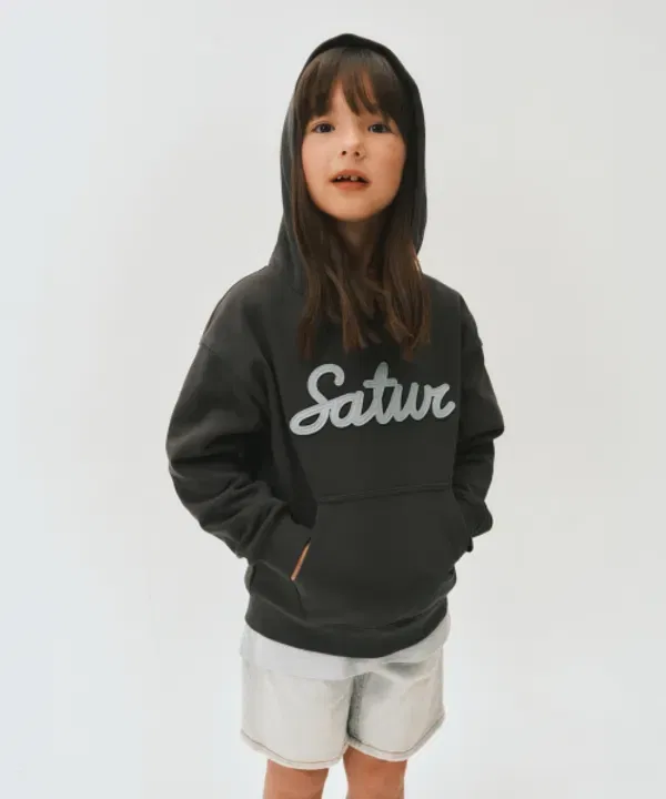Худи с аппликацией, Seth, Satur Kids, charcoal