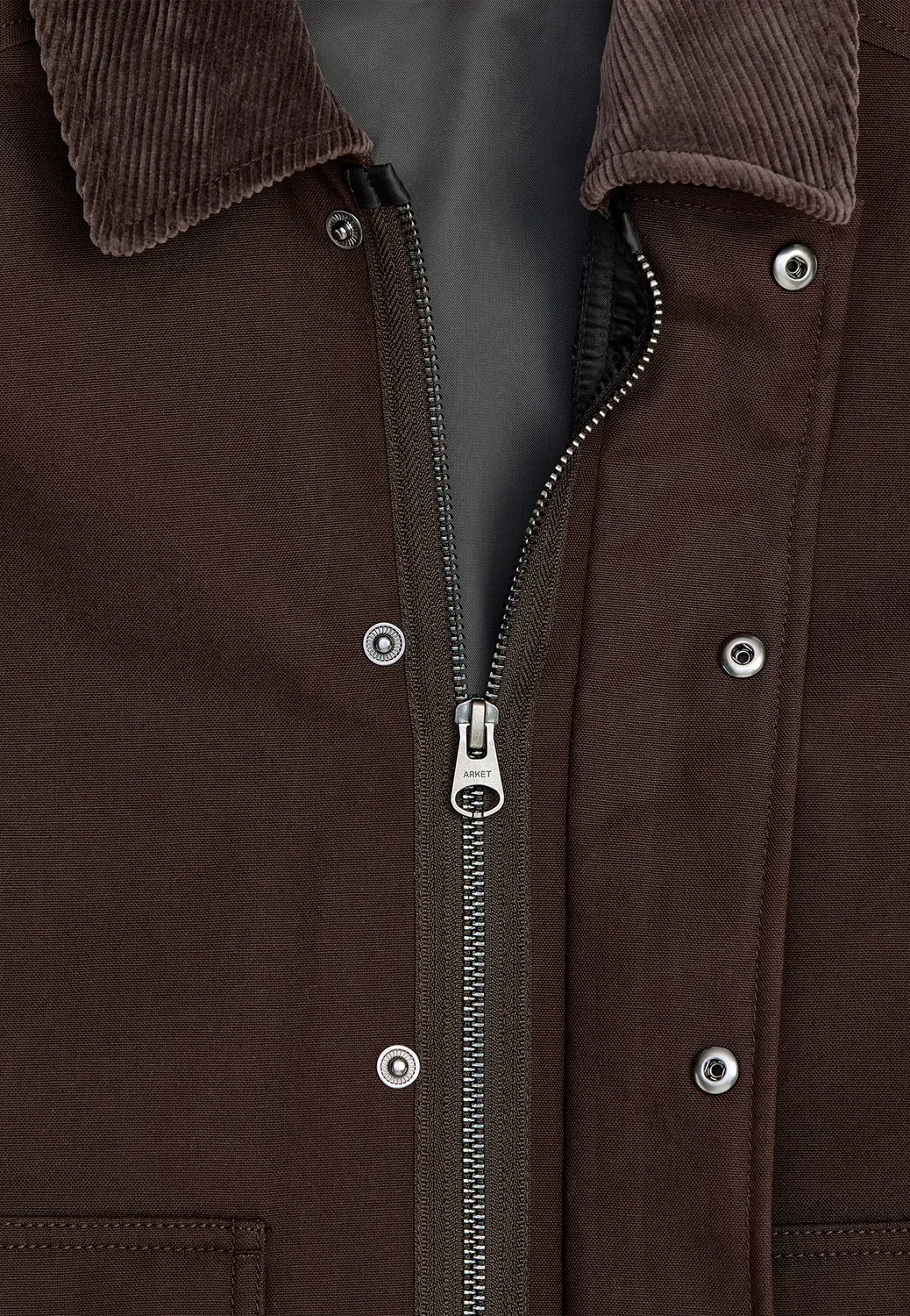 Куртка в деревенском стиле унисекс - легкая куртка Arket, Dark Brown — фото 3