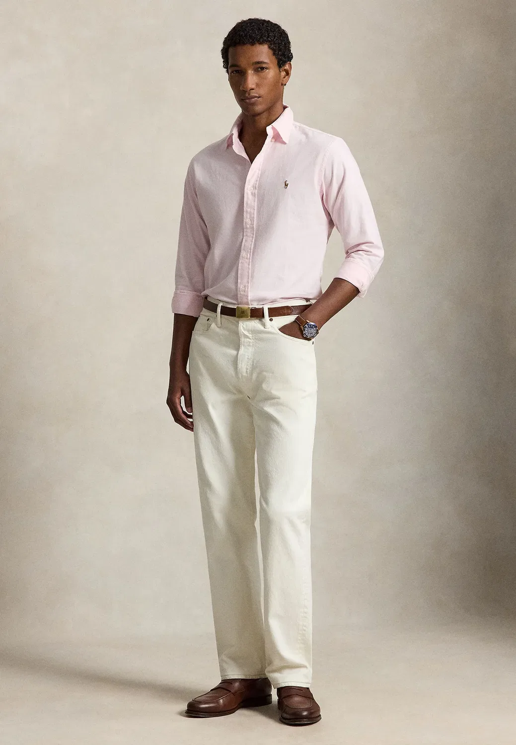 Знаменитая оксфордская рубашка - рубашка Polo Ralph Lauren, Carmel Pink — фото 2