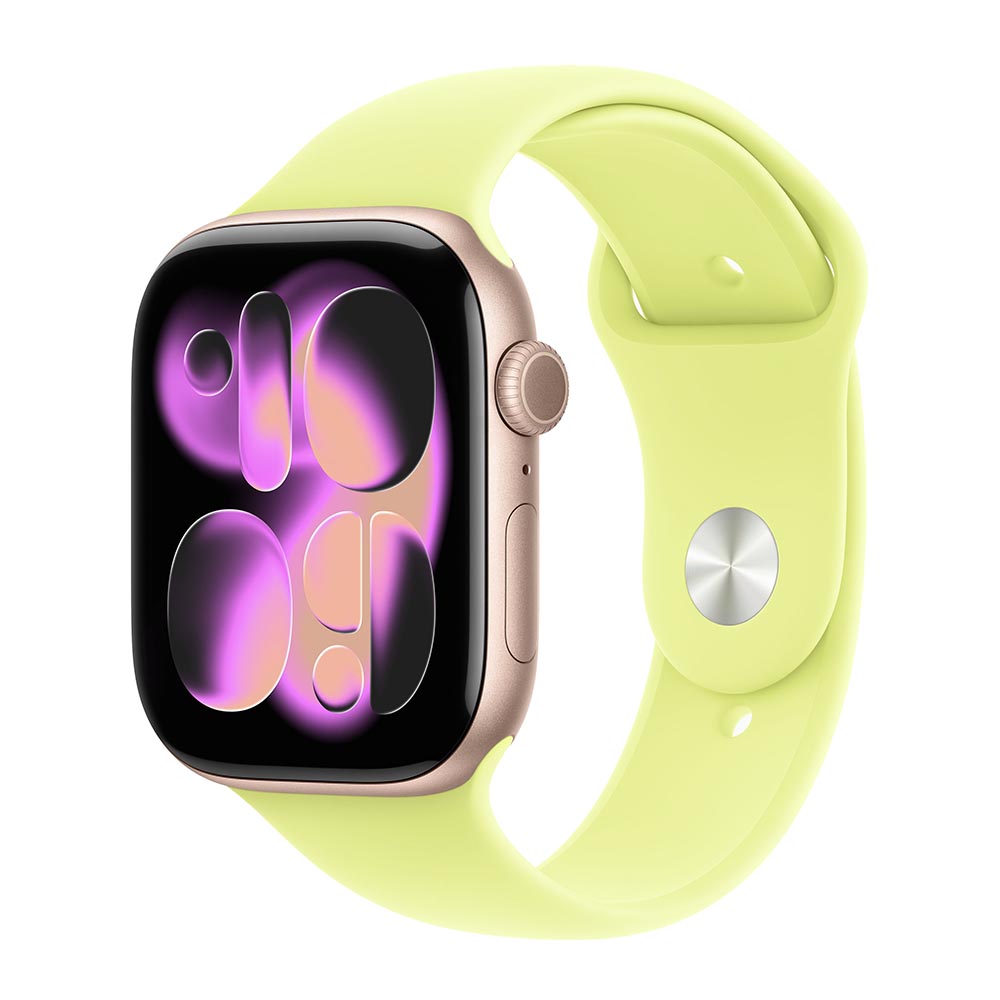 

Умные часы Apple Watch Series 11 (GPS), 42 мм, Rose Gold Aluminum Case/Neon Yellow Sport Band - M/L, Розовый, Умные часы Apple Watch Series 11 (GPS), 42 мм, Rose Gold Aluminum Case/Neon Yellow Sport Band - M/L