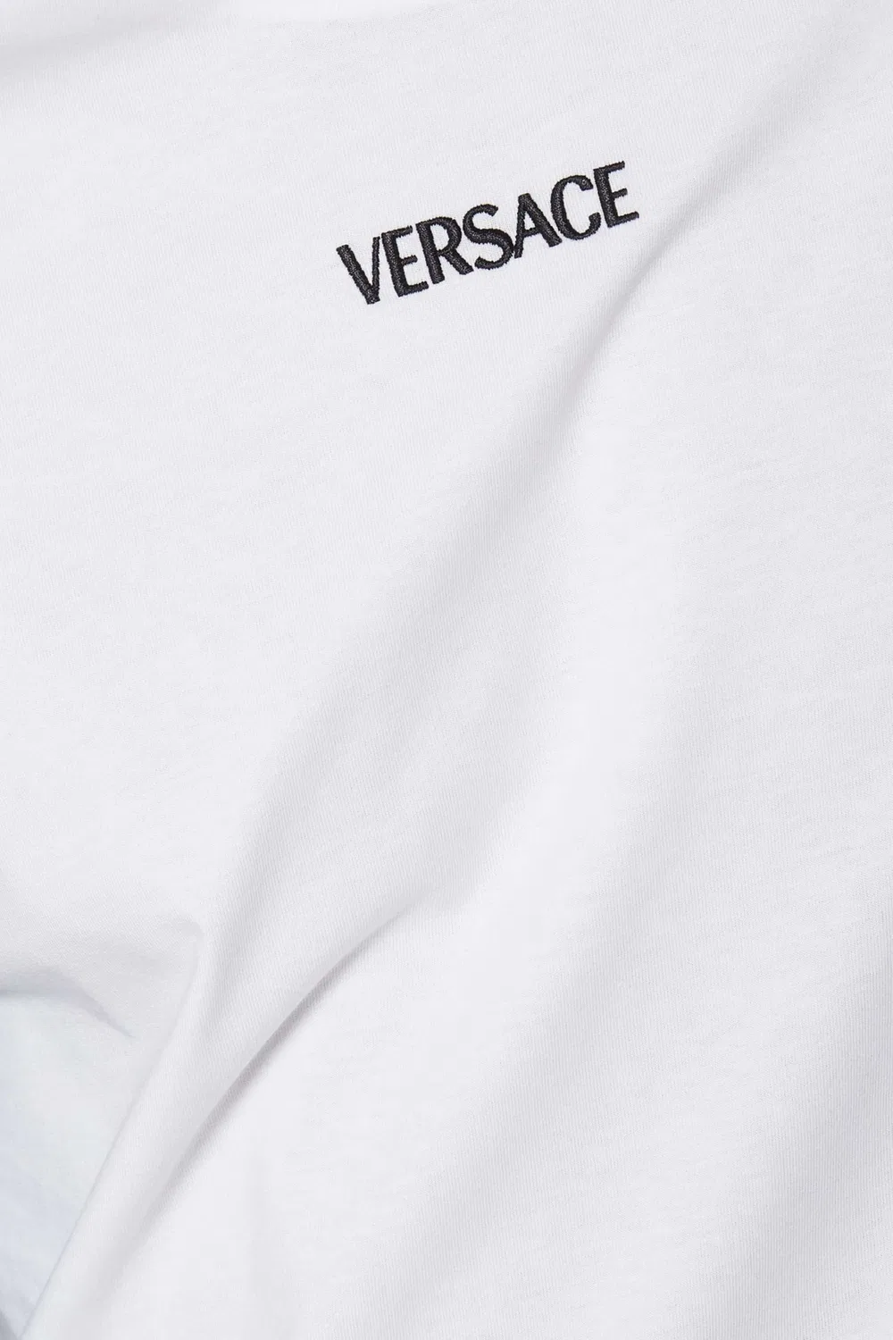 Футболка с вышивкой хлопковая Versace — фото 4