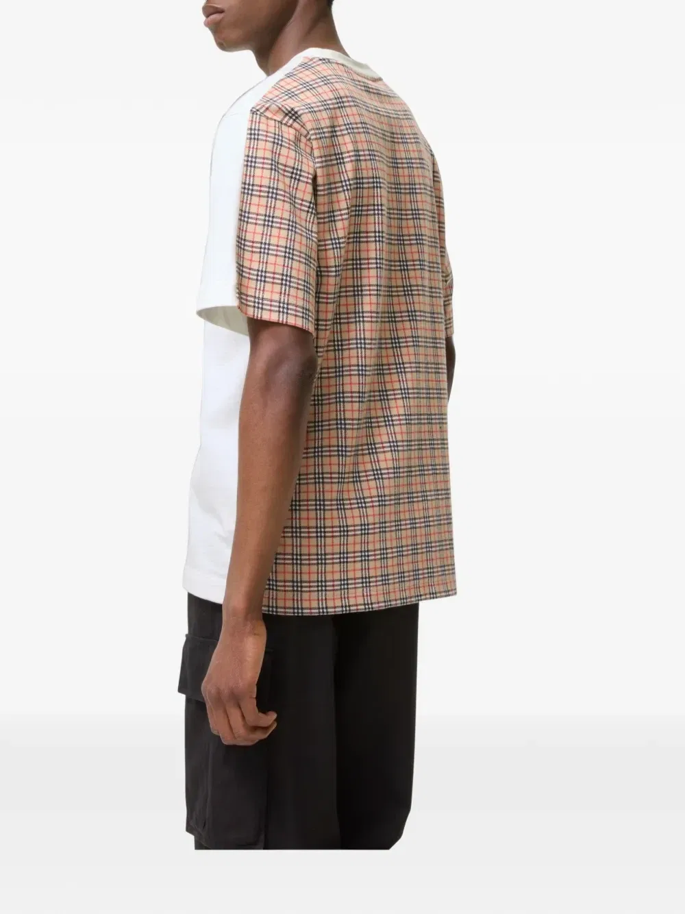 Футболка в клетку Burberry, белый — фото 2
