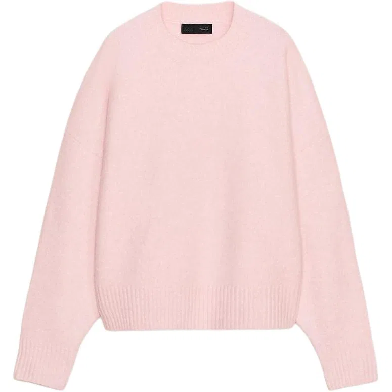 Женский свитер с круглым вырезом Light Pink Red ZARA