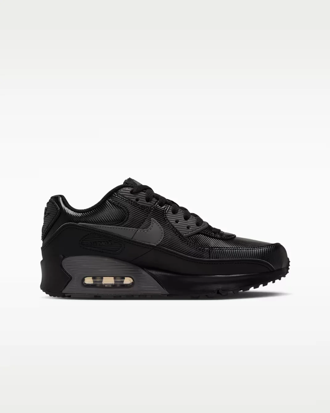 Кроссовки подростковые Nike Air Max 90 SE, черный — фото 2