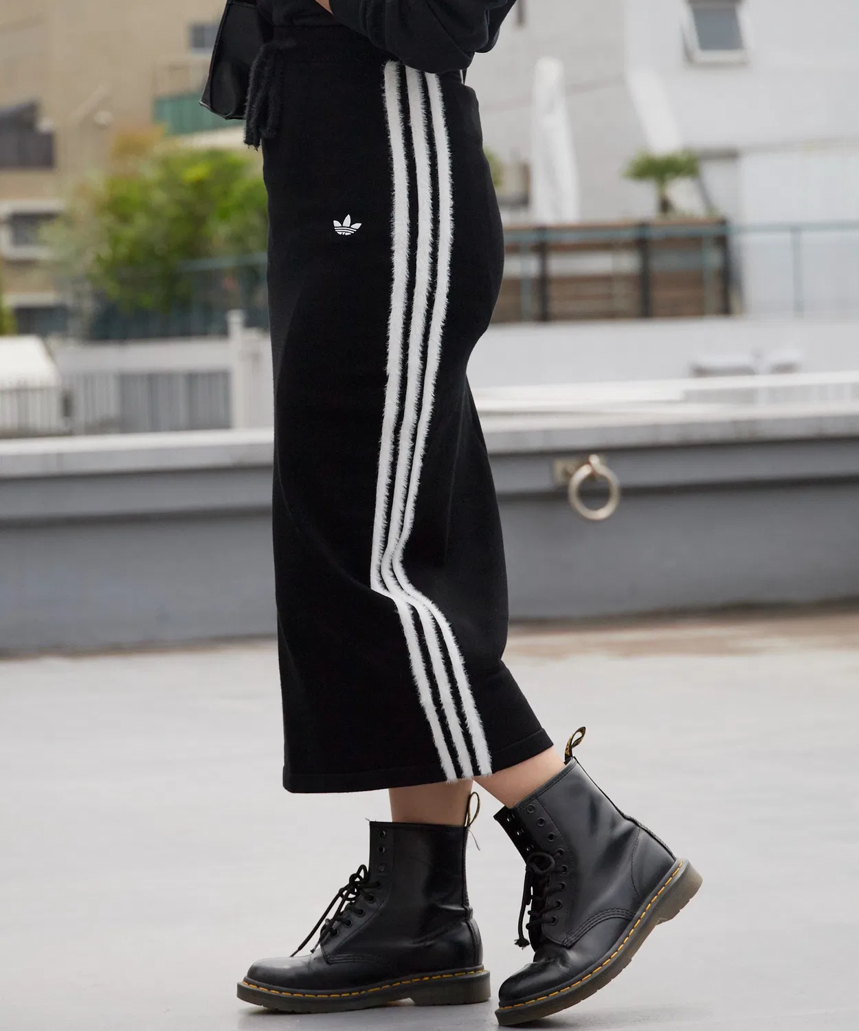 Женская юбка-карандаш с боковой линией и логотипом Adidas, Black
