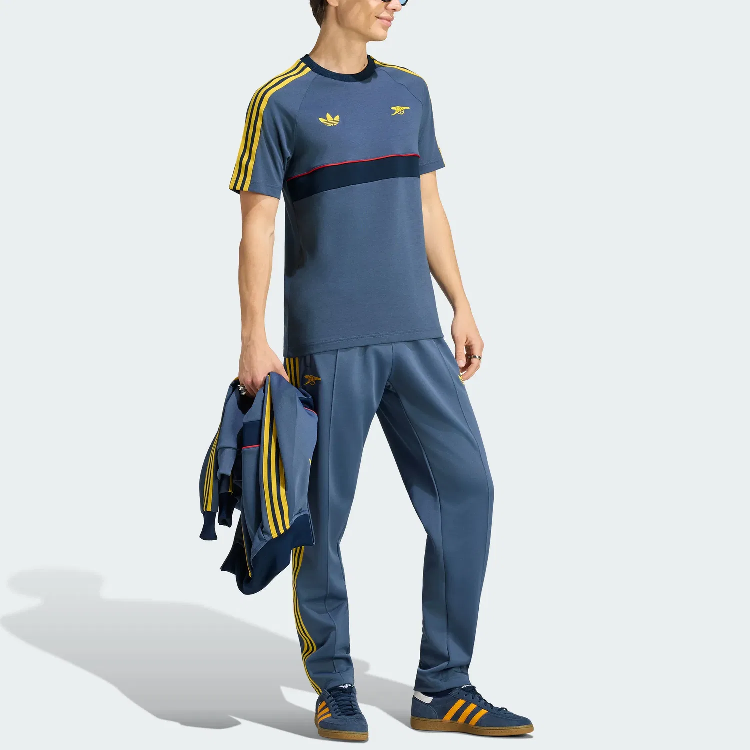 Мужская футболка с круглым вырезом Adidas Originals, Soft Ink Blue — фото 3