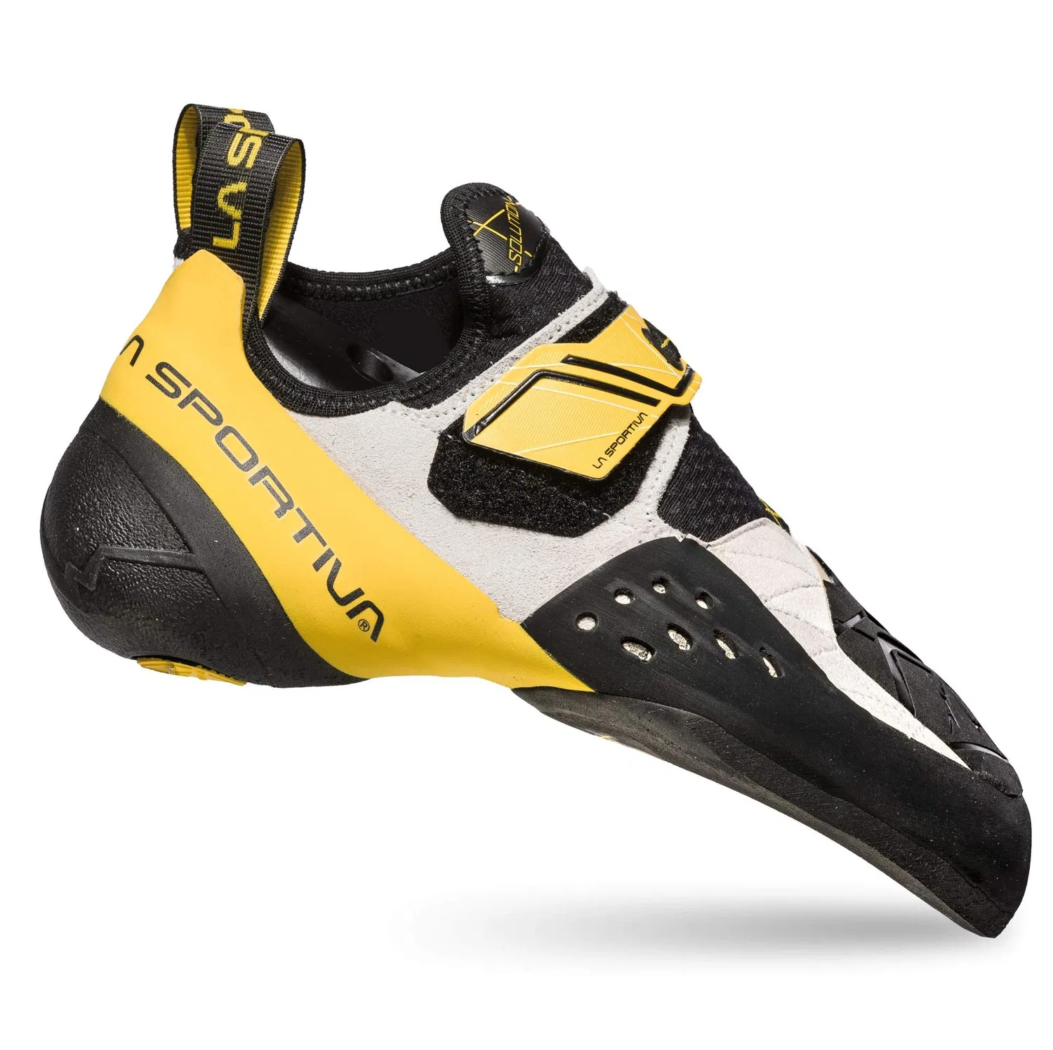 Детские скальные туфли для мальчиков и девочек Solution White/Yellow La Sportiva, Multicoloured White Yellow 000 — фото 2