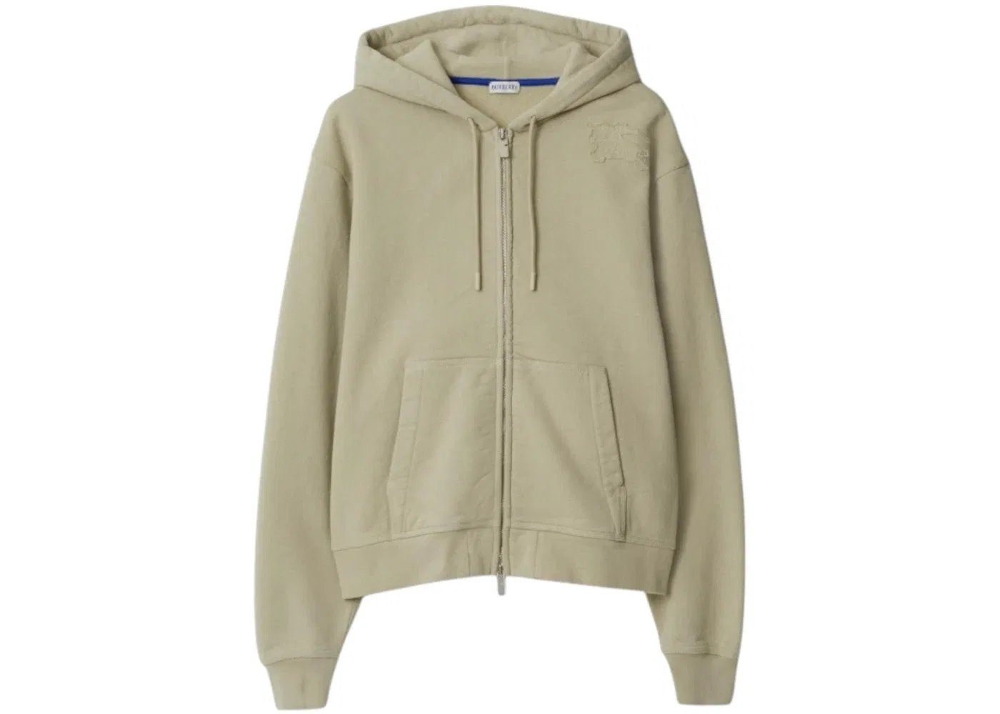 Мужская худи на молнии с вышивкой Burberry, Khaki
