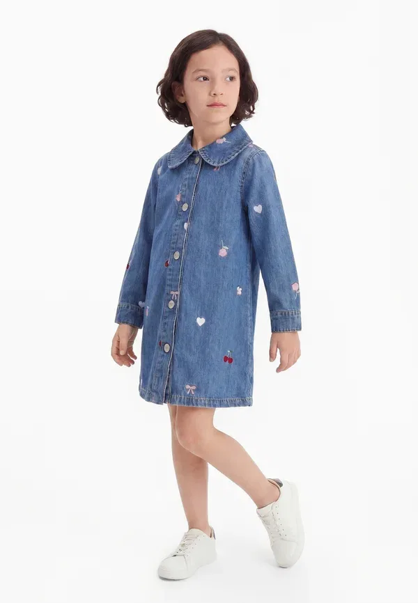 Платье джинсовое Nmfemily Name It, medium blue denim, синий
