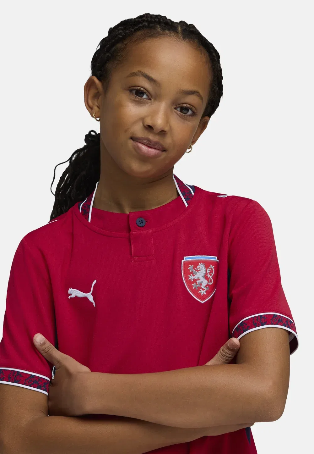 Tschechien 2026 heimtrikot - футбольная футболка Puma, Dark Cherry- Navy — фото 4