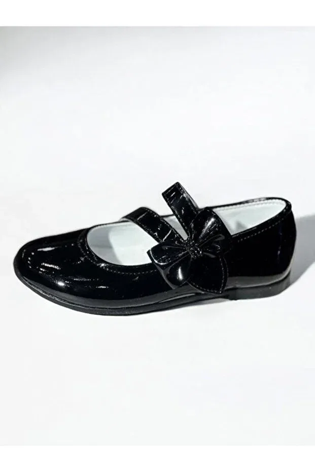 Детские балетки для девочек с ортопедической стелькой Zekids, Black — фото 2