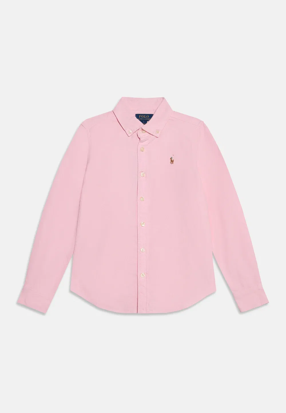 Хлопковая рубашка-оксфорд, размер 7-14 лет - блузка на пуговицах Polo Ralph Lauren, Bath Pink — фото 3
