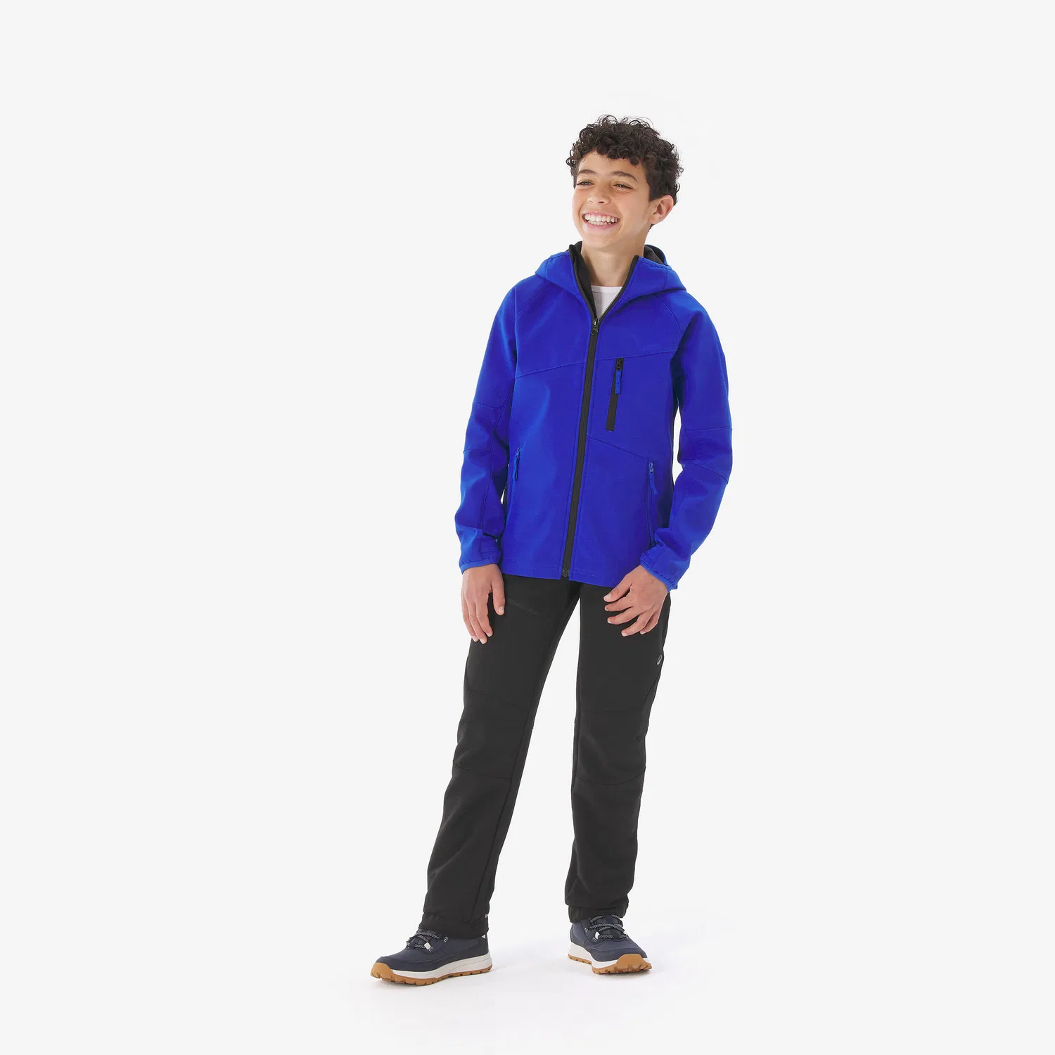 Детская ветрозащитная куртка Hike900 Quechua, Indigoblau / Rauchschwarz — фото 2