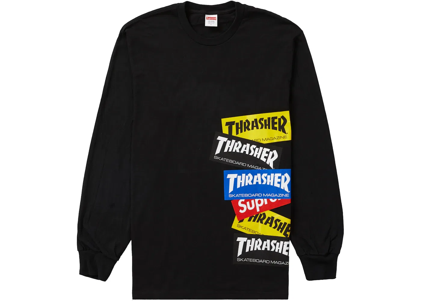 Мужская футболка с длинным рукавом с принтом Tee Supreme, Black