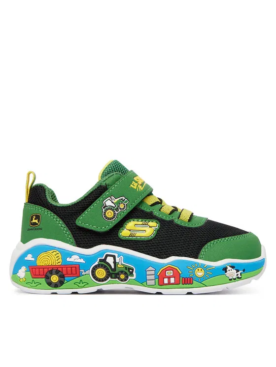 Кроссовки John Deere: Play Scene - Barn-Squad Buddies Skechers, зеленый