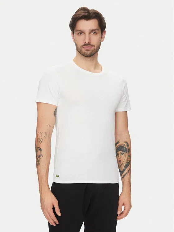 Комплект футболок slim fit Lacoste, белый — фото 2