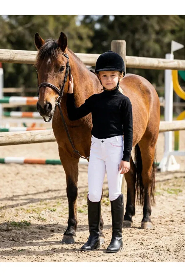 Детские леггинсы для девочек с принтом Peur Rider Shop, White With Pink Stripes
