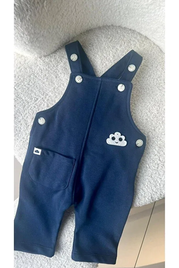Детский комбинезон хлопковый Dadamama, Navy Blue — фото 4