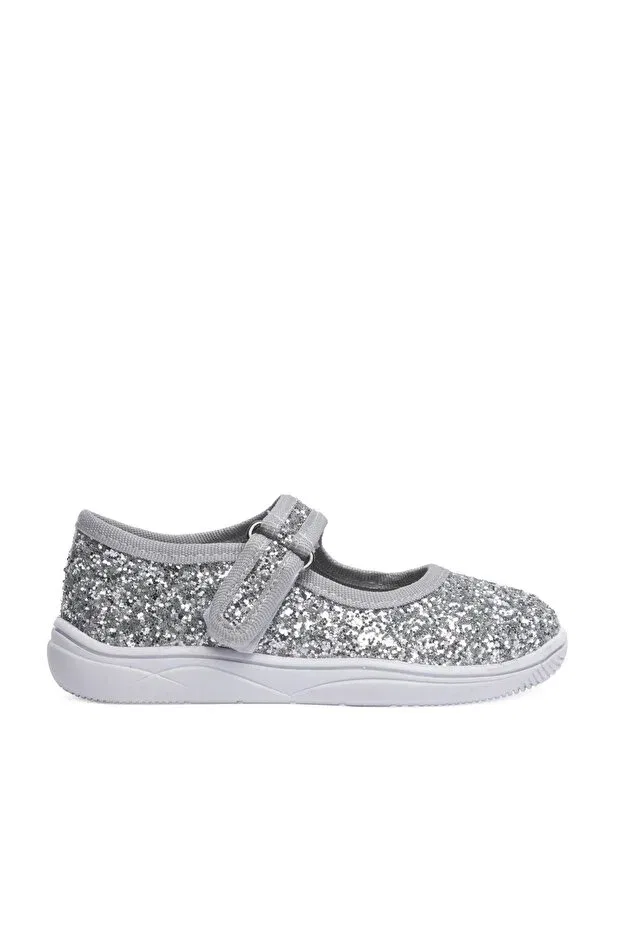 Детские балетки для девочек хлопковые Yoyo Junior, Silver