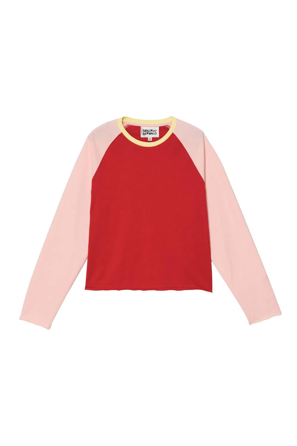 Футболка укороченного кроя с цветовыми блоками ZARA, Pinks — фото 3