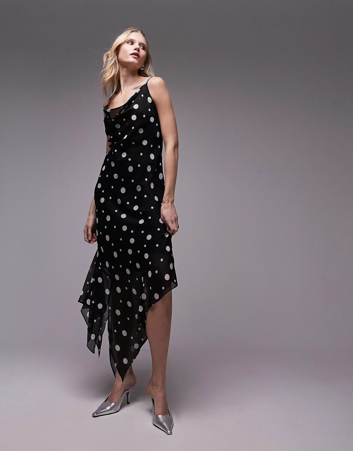 

Платье Topshop Sheer Midi Slip, черный