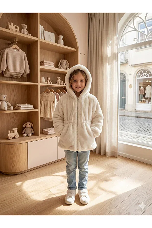 Детский кардиган с капюшоном Missbellabutikk, White