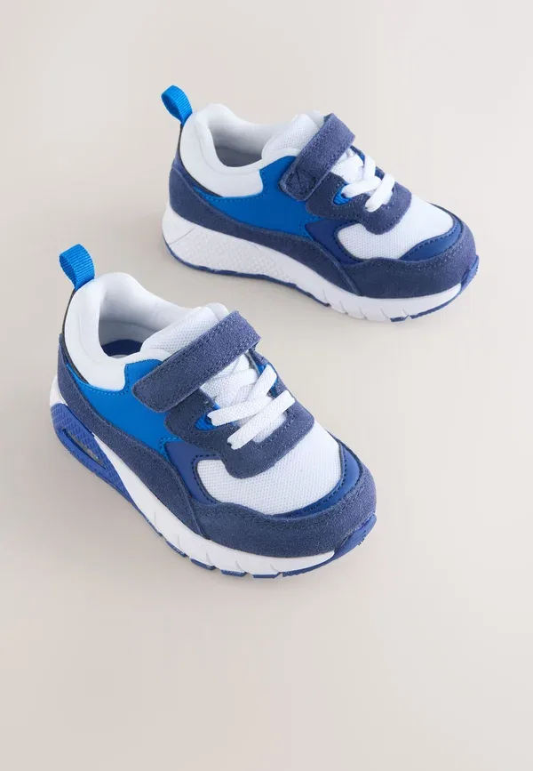 Кроссовки из замши Elastic lace bubble trainers Next, синий — фото 2