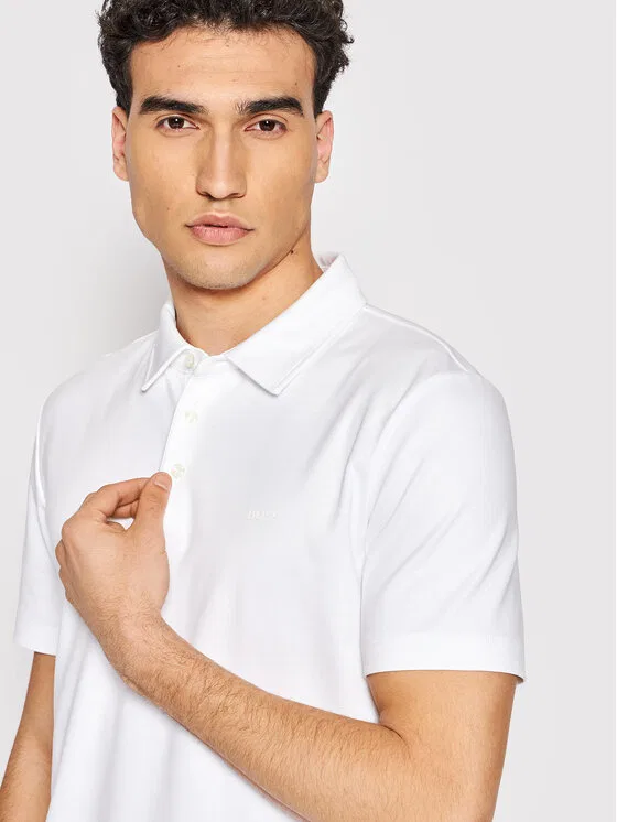 Поло slim fit Palosh Boss, белый — фото 3