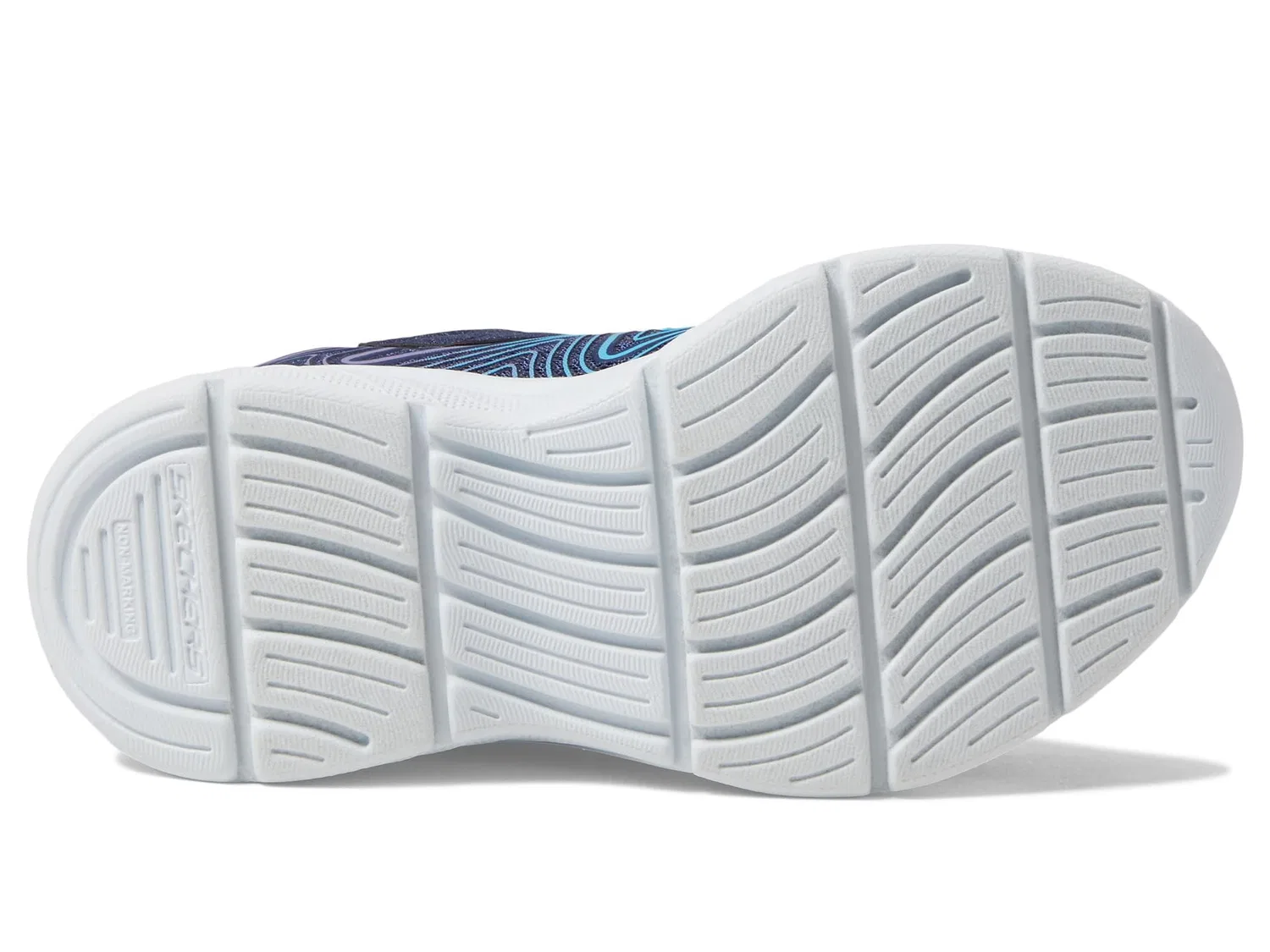 Детские кроссовки для мальчиков с принтом Skechers, Navy Synthetic Multi Trim — фото 4