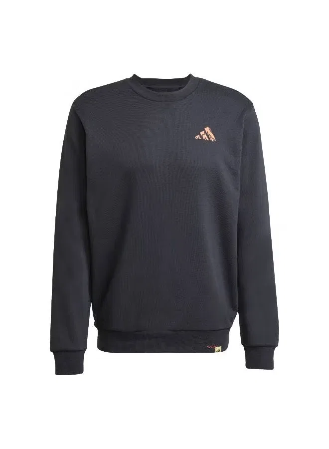 Свитшот с принтом Adidas, черный — фото 2