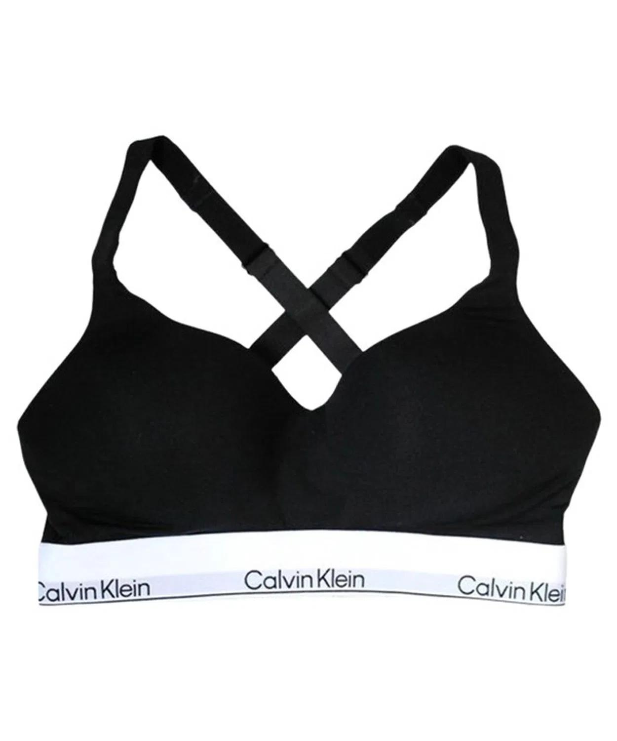 Женский бралетт-бюстгальтер без косточек с логотипом Calvin Klein, Черный