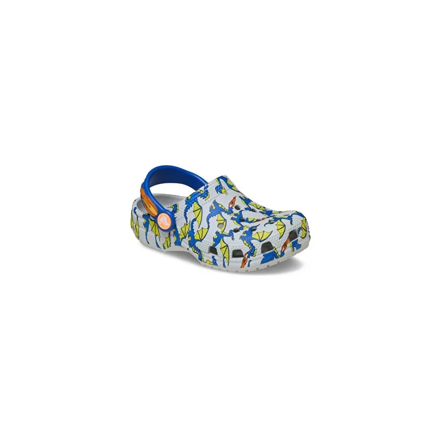 Детские спортивные сандалии Classic Dragon Graphic Clog T Crocs, Серый — фото 2