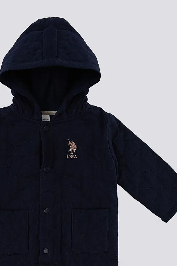 Детское пальто для девочек теплое U.S. Polo Assn., Navy Blue — фото 3