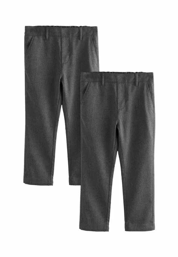 Брюки из льна с хлопком Regular fit - pull on 2 pack Next blue/brown Clarks, серый