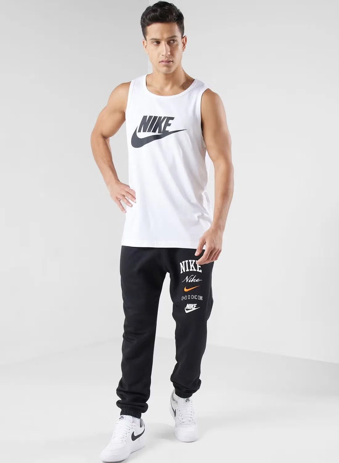 Майка спортивная без рукавов Nike, белый — фото 4