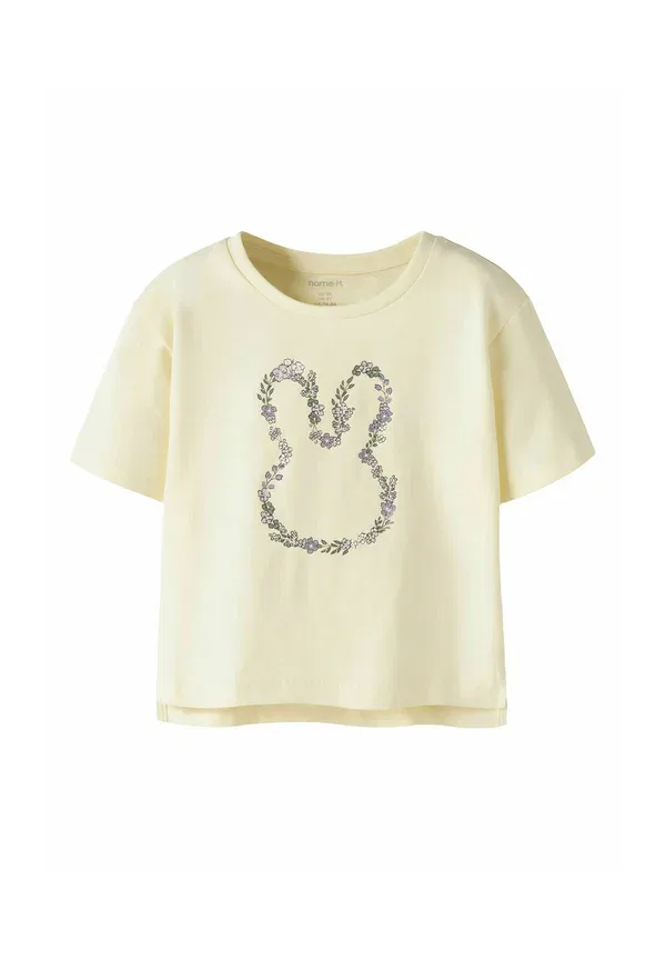 Футболка с цветочным принтом Print t-shirt, Name It, pear sorbet