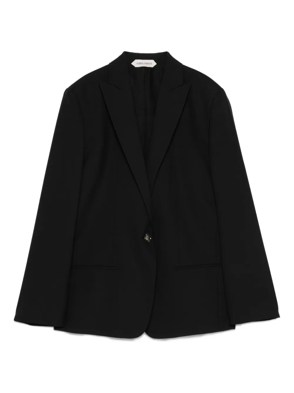 

Однобортный пиджак Alberta Ferretti, черный