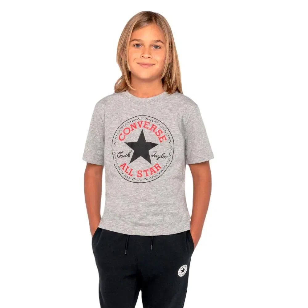Детская футболка для мальчиков с принтом Chuck Converse kids, Grey