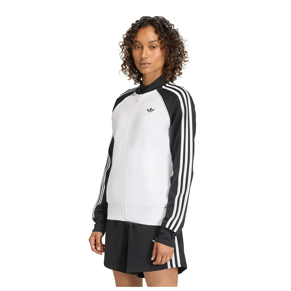 Толстовка на молнии из вельвета Adidas Originals, белый
